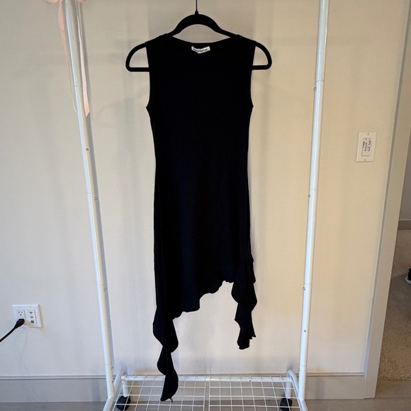 NEW Reformation black asymmetrical dress - Picture 3 of 5